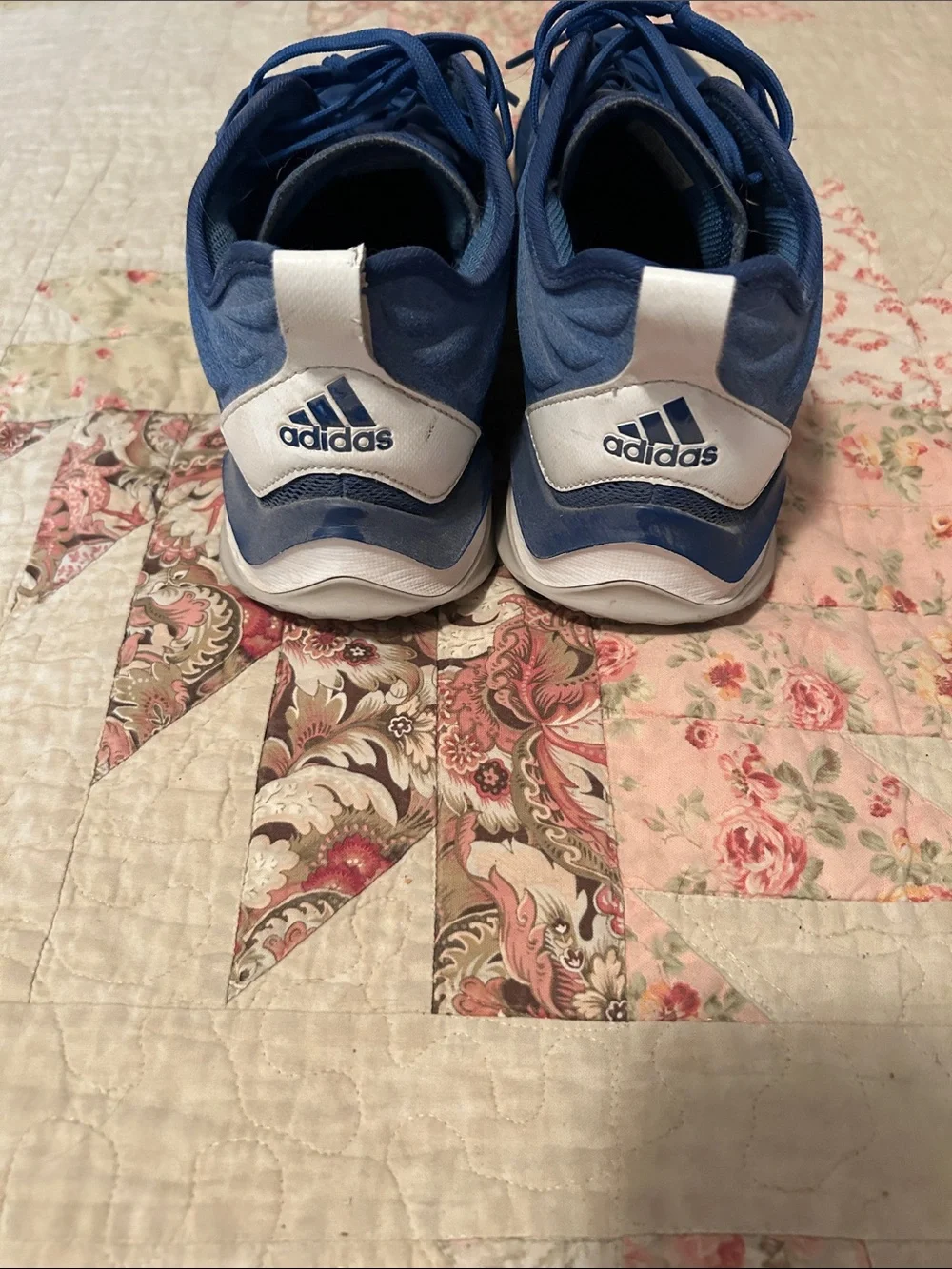 adidas Blue Athletic Trainers with White Stripes